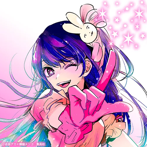 Fan-style illustration inspired by Ai Hoshino